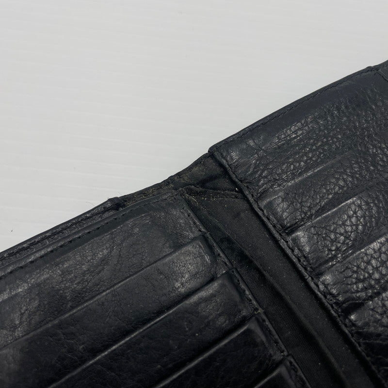【中古品】【メンズ】 CHROME HEARTS クロムハーツ WAVE CROSS BALL WALLET ウェーブ クロスボール ウォレット 長財布 190-260604-yo-01-tei カラー：ブラック 万代Net店