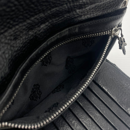 【中古品】【メンズ】 CHROME HEARTS クロムハーツ WAVE CROSS BALL WALLET ウェーブ クロスボール ウォレット 長財布 190-260604-yo-01-tei カラー：ブラック 万代Net店