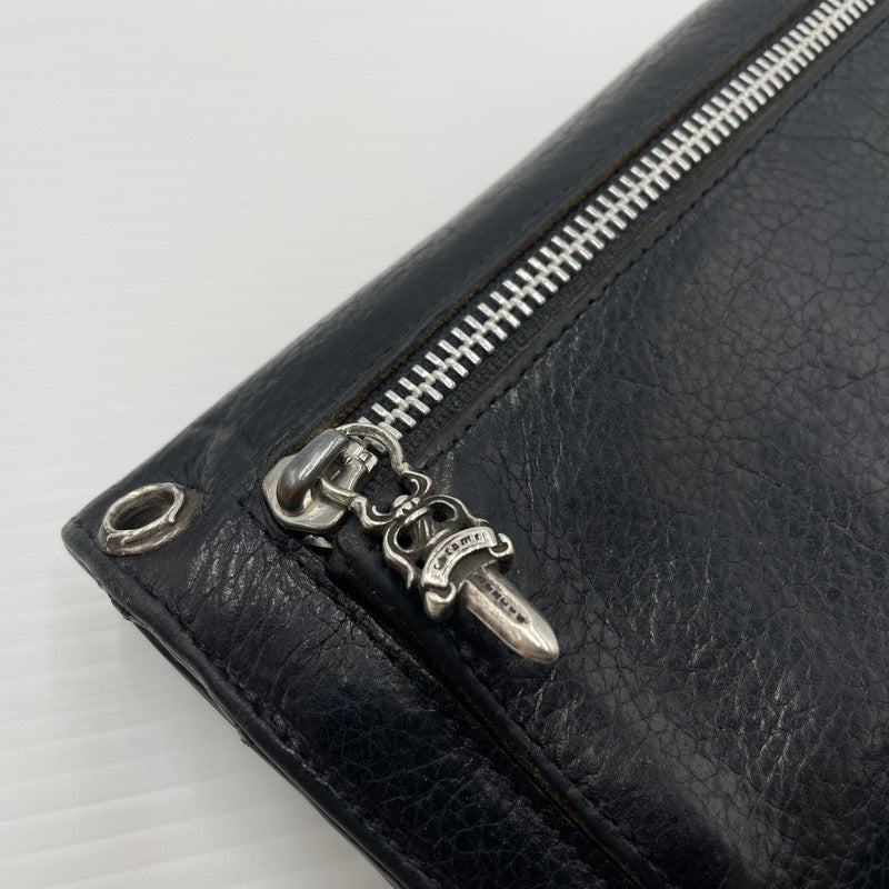 【中古品】【メンズ】 CHROME HEARTS クロムハーツ WAVE CROSS BALL WALLET ウェーブ クロスボール ウォレット 長財布 190-260604-yo-01-tei カラー：ブラック 万代Net店