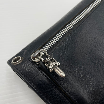 【中古品】【メンズ】 CHROME HEARTS クロムハーツ WAVE CROSS BALL WALLET ウェーブ クロスボール ウォレット 長財布 190-260604-yo-01-tei カラー：ブラック 万代Net店
