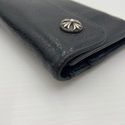 【中古品】【メンズ】 CHROME HEARTS クロムハーツ WAVE CROSS BALL WALLET ウェーブ クロスボール ウォレット 長財布 190-260604-yo-01-tei カラー：ブラック 万代Net店