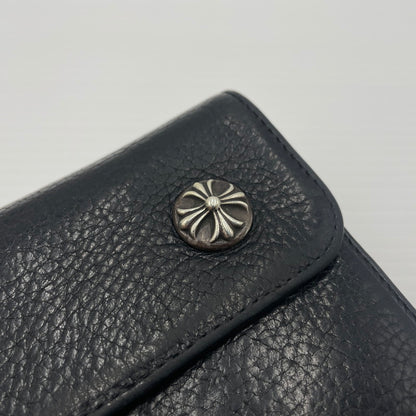 【中古品】【メンズ】 CHROME HEARTS クロムハーツ WAVE CROSS BALL WALLET ウェーブ クロスボール ウォレット 長財布 190-260604-yo-01-tei カラー：ブラック 万代Net店
