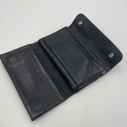 【中古品】【メンズ】 CHROME HEARTS クロムハーツ WAVE CROSS BALL WALLET ウェーブ クロスボール ウォレット 長財布 190-260604-yo-01-tei カラー：ブラック 万代Net店