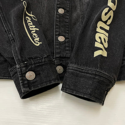 【中古品】【メンズ】 VANSON バンソン ONESTAR EMBROIDERY WAPPEN DENIM JACKET ワンスター 刺繍 ワッペン デニムジャケット ライトアウター Gジャン 145-260606-yo-16-tei サイズ：Ｍ カラー：ブラック 万代Net店