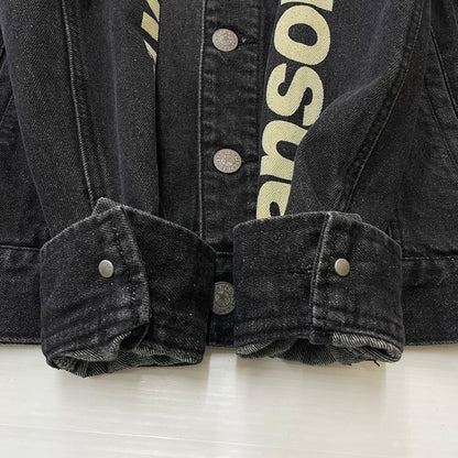 【中古品】【メンズ】 VANSON バンソン ONESTAR EMBROIDERY WAPPEN DENIM JACKET ワンスター 刺繍 ワッペン デニムジャケット ライトアウター Gジャン 145-260606-yo-16-tei サイズ：Ｍ カラー：ブラック 万代Net店