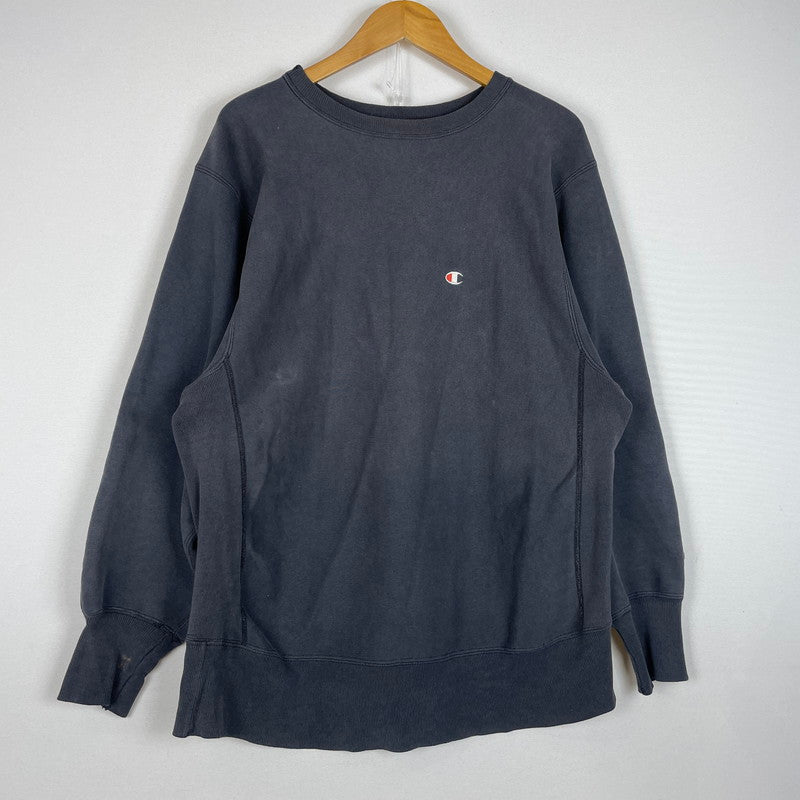 【中古品】【メンズ】 CHAMPION チャンピオン 90's REVERSE WEAVE SWEATSHIRT 90年代 リバースウィーブ スウェットシャツ 刺繍タグ 長袖 トップス 145-260606-yo-11-tei サイズ：L カラー：チャコール 万代Net店