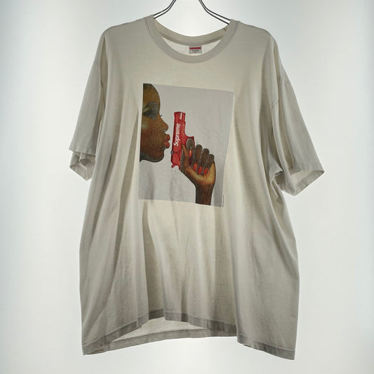 【現状渡し品】【メンズ】 SUPREME シュプリーム 21SS WATER PISTOL TEE 21年春夏 ウォーター ピストル Ｔシャツ 半袖 トップス 149-260618-sa-13-tei サイズ：XL カラー：ホワイト 万代Net店