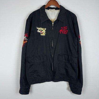 【中古品】【メンズ】 AVIREX アヴィレックス REVERSIBLE VIETNAM JACKET 6182020 リバーシブル ベトナム ジャケット 刺繍 べトジャン ライトアウター 145-260606-yo-14-tei サイズ：L カラー：ブラック/ホワイト 万代Net店