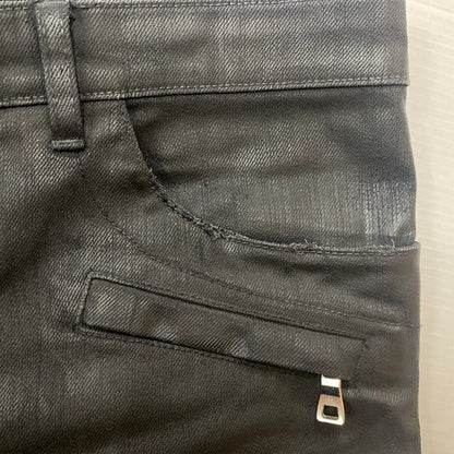 【中古品】【メンズ】 BALMAIN バルマン BIKER PANTS W4HT551B909M MADE IN ITALY バイカーパンツ ボトムス イタリア製 158-260608-ss-06-tei サイズ：不明 カラー：ブラック 万代Net店