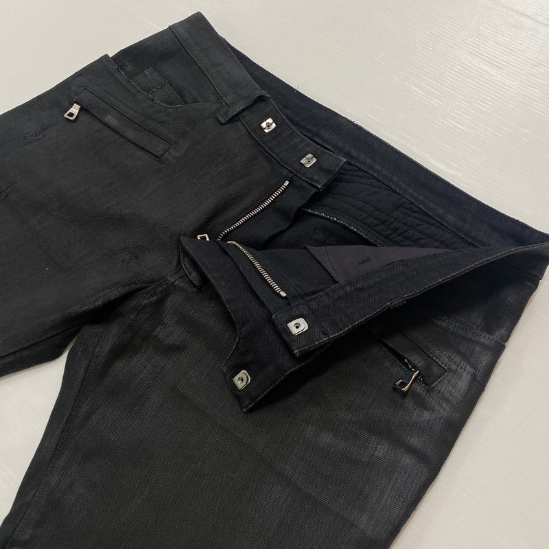 【中古品】【メンズ】 BALMAIN バルマン BIKER PANTS W4HT551B909M MADE IN ITALY バイカーパンツ ボトムス イタリア製 158-260608-ss-06-tei サイズ：不明 カラー：ブラック 万代Net店