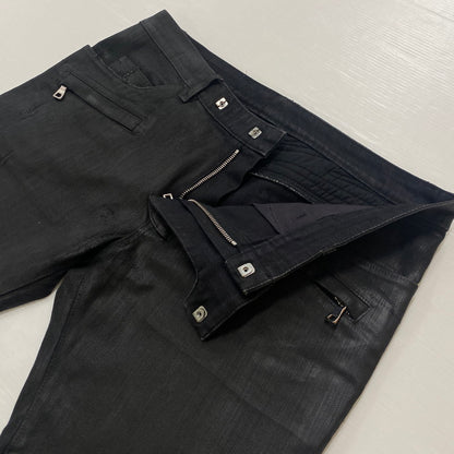 【中古品】【メンズ】 BALMAIN バルマン BIKER PANTS W4HT551B909M MADE IN ITALY バイカーパンツ ボトムス イタリア製 158-260608-ss-06-tei サイズ：不明 カラー：ブラック 万代Net店