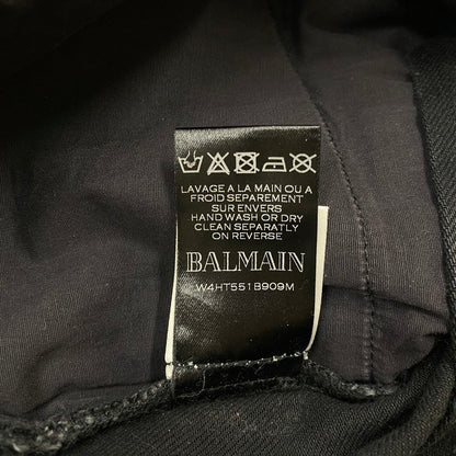 【中古品】【メンズ】 BALMAIN バルマン BIKER PANTS W4HT551B909M MADE IN ITALY バイカーパンツ ボトムス イタリア製 158-260608-ss-06-tei サイズ：不明 カラー：ブラック 万代Net店