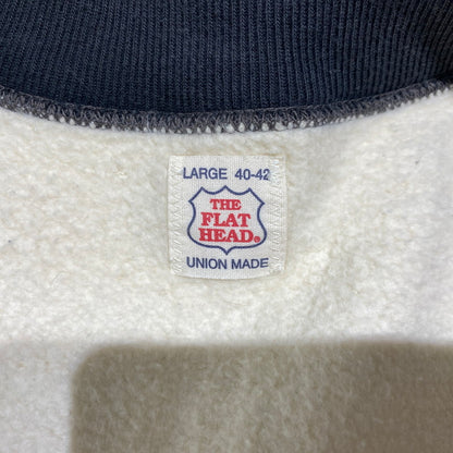 【中古品】【メンズ】 THE FLAT HEAD ザ フラット ヘッド FULL ZIP SWEATSHIRT フルジップ スウェット トップス トレーナー 雪柄 145-260608-ss-02-tei サイズ：L カラー：グレー系 万代Net店