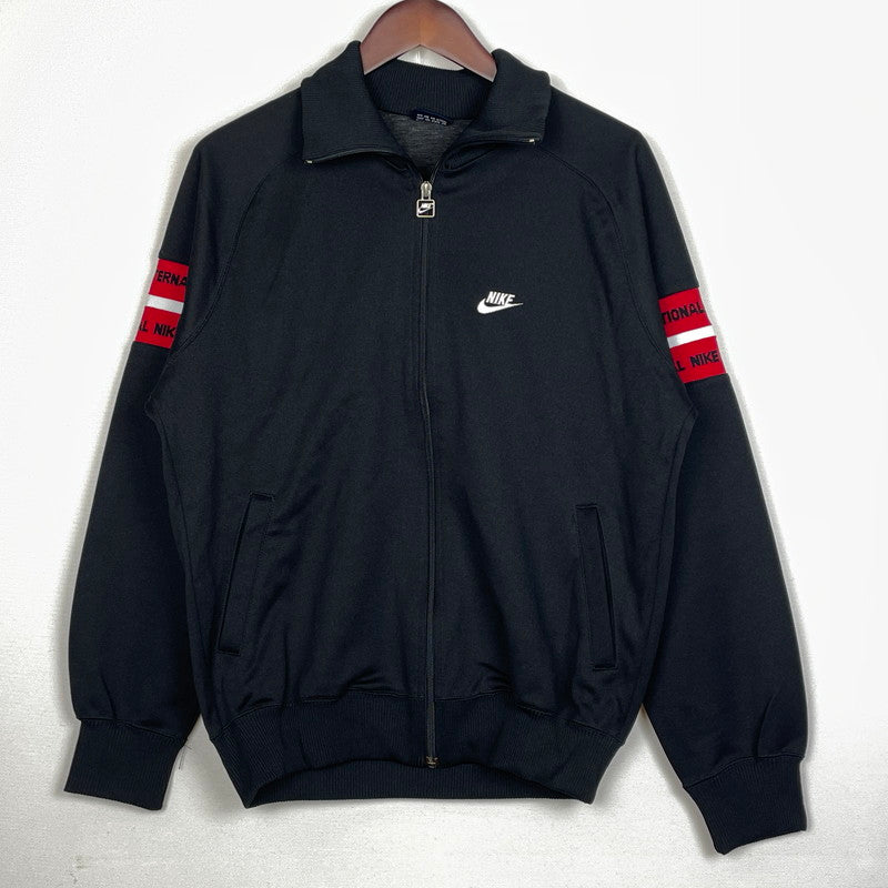 【中古品】【メンズ】 NIKE ナイキ 80’s VINTAGE JERSEY 80年代 ヴィンテージ ジャージ 長袖 トップス 紺タグ 日本製 148-260801-sa-01-tei サイズ：L カラー：ブラック 万代Net店
