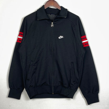 【中古品】【メンズ】 NIKE ナイキ 80’s VINTAGE JERSEY 80年代 ヴィンテージ ジャージ 長袖 トップス 紺タグ 日本製 148-260801-sa-01-tei サイズ：L カラー：ブラック 万代Net店