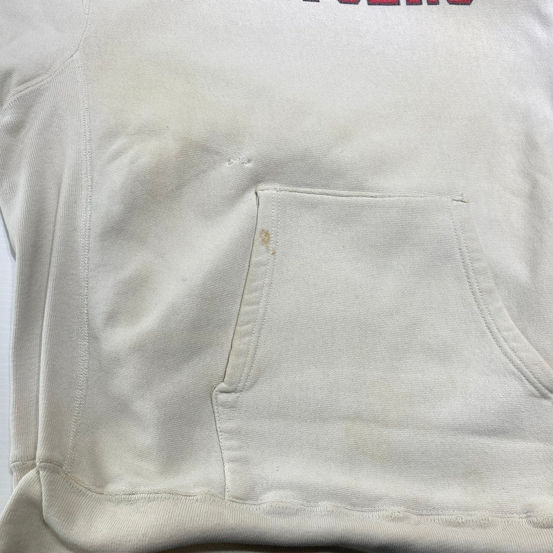 【現状渡し品】【メンズ】 CHAMPION チャンピオン REVERSE WEAVE RUTGERS HOODIE VINTAGE MADE IN USA リバースウィーブ ラトガース フーディー トップス プルオーバーパーカー ヴィンテージ USA製 145-260608-ss-04-tei サイズ：XL カラー：ホワイト 万代Net店