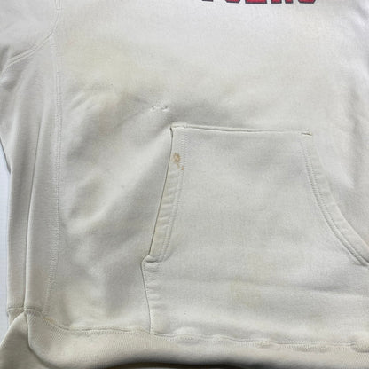 【現状渡し品】【メンズ】 CHAMPION チャンピオン REVERSE WEAVE RUTGERS HOODIE VINTAGE MADE IN USA リバースウィーブ ラトガース フーディー トップス プルオーバーパーカー ヴィンテージ USA製 145-260608-ss-04-tei サイズ：XL カラー：ホワイト 万代Net店