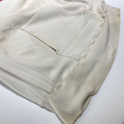 【現状渡し品】【メンズ】 CHAMPION チャンピオン REVERSE WEAVE RUTGERS HOODIE VINTAGE MADE IN USA リバースウィーブ ラトガース フーディー トップス プルオーバーパーカー ヴィンテージ USA製 145-260608-ss-04-tei サイズ：XL カラー：ホワイト 万代Net店