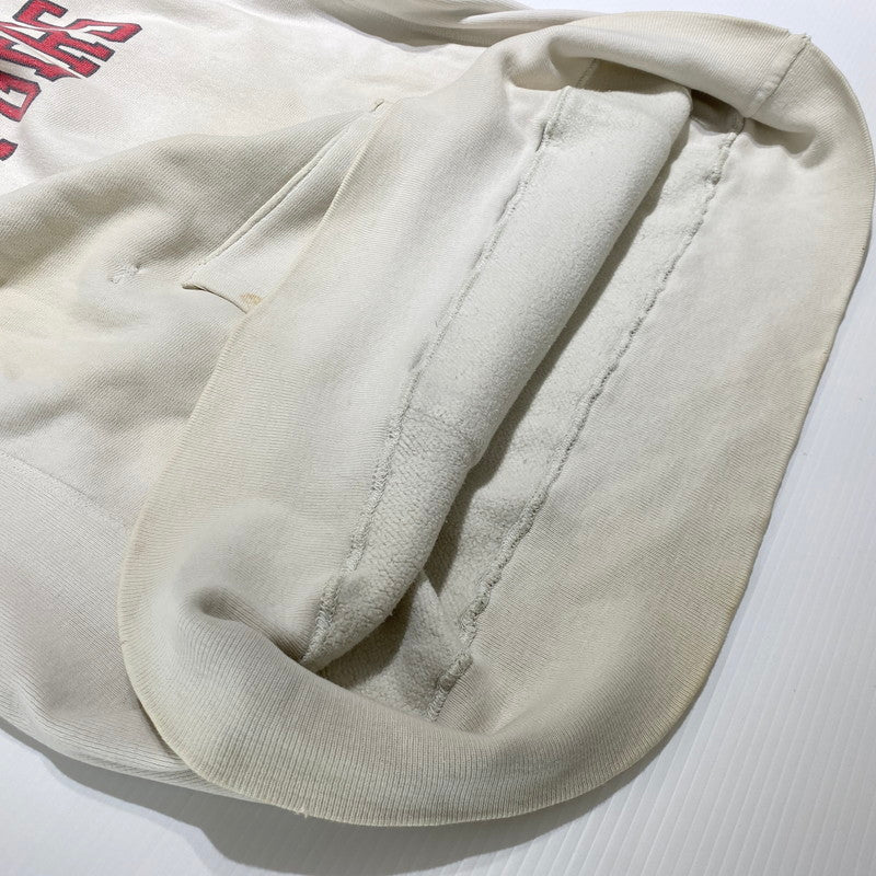 【現状渡し品】【メンズ】 CHAMPION チャンピオン REVERSE WEAVE RUTGERS HOODIE VINTAGE MADE IN USA リバースウィーブ ラトガース フーディー トップス プルオーバーパーカー ヴィンテージ USA製 145-260608-ss-04-tei サイズ：XL カラー：ホワイト 万代Net店