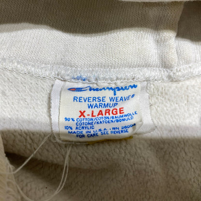 【現状渡し品】【メンズ】 CHAMPION チャンピオン REVERSE WEAVE RUTGERS HOODIE VINTAGE MADE IN USA リバースウィーブ ラトガース フーディー トップス プルオーバーパーカー ヴィンテージ USA製 145-260608-ss-04-tei サイズ：XL カラー：ホワイト 万代Net店