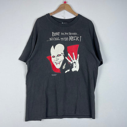 【中古品】【メンズ】 BRIELAND GRAPHICS ブリーランドグラフィックス 90's DRACULA PRINT SS TEE 90年代 ドラキュラ プリント ショートスリーブ Tシャツ 半袖 トップス 蓄光 ヴィンテージ 145-260606-yo-10-tei サイズ：不明 カラー：グレー 万代Net店