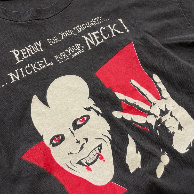 【中古品】【メンズ】 BRIELAND GRAPHICS ブリーランドグラフィックス 90's DRACULA PRINT SS TEE 90年代 ドラキュラ プリント ショートスリーブ Tシャツ 半袖 トップス 蓄光 ヴィンテージ 145-260606-yo-10-tei サイズ：不明 カラー：グレー 万代Net店