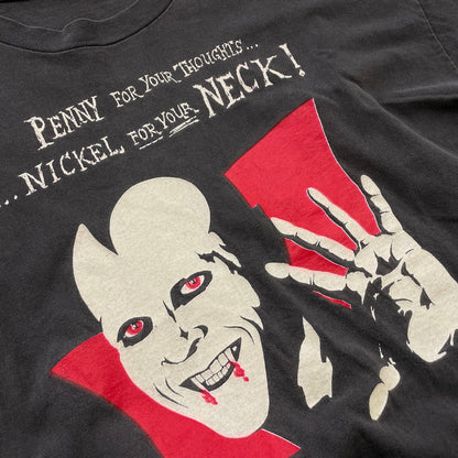 【中古品】【メンズ】 BRIELAND GRAPHICS ブリーランドグラフィックス 90's DRACULA PRINT SS TEE 90年代 ドラキュラ プリント ショートスリーブ Tシャツ 半袖 トップス 蓄光 ヴィンテージ 145-260606-yo-10-tei サイズ：不明 カラー：グレー 万代Net店