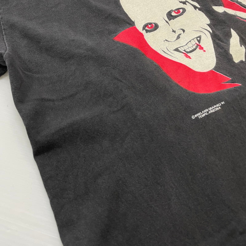 【中古品】【メンズ】 BRIELAND GRAPHICS ブリーランドグラフィックス 90's DRACULA PRINT SS TEE 90年代 ドラキュラ プリント ショートスリーブ Tシャツ 半袖 トップス 蓄光 ヴィンテージ 145-260606-yo-10-tei サイズ：不明 カラー：グレー 万代Net店