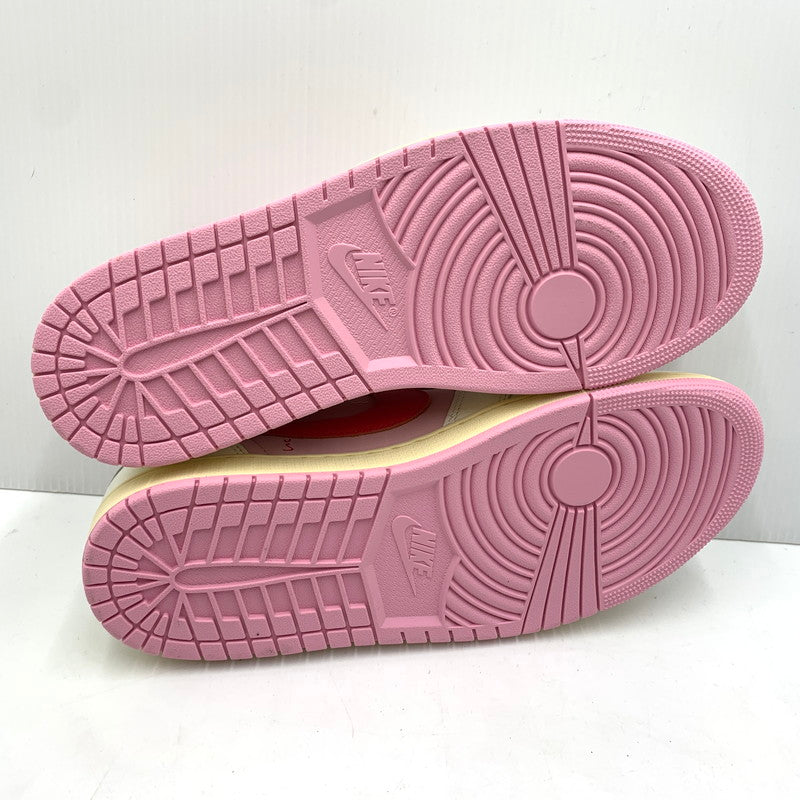 【中古品】【メンズ】 NIKE ナイキ × TRAVIS SCOTT トラヴィス スコット 別注 コラボ AIRJORDAN 1 LOW OG SP "SAIL/TROPICAL PINK" IQ7604-101 エアジョーダン1 ロー スニーカー 靴 160-260618-ko-07-tei サイズ：28.5cm カラー：ピンク 万代Net店