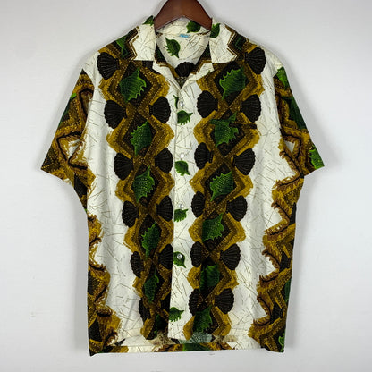 【現状渡し品】【メンズ】 TROPICANA トロピカーナ ALOHA SHIRT MADE IN HONOLULU アロハシャツ 半袖 トップス ボタンダウン ホノルル製 145-260626-ko-14-tei サイズ：不明 カラー：総柄 万代Net店