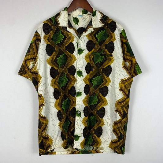 【現状渡し品】【メンズ】 TROPICANA トロピカーナ ALOHA SHIRT MADE IN HONOLULU アロハシャツ 半袖 トップス ボタンダウン ホノルル製 145-260626-ko-14-tei サイズ：不明 カラー：総柄 万代Net店