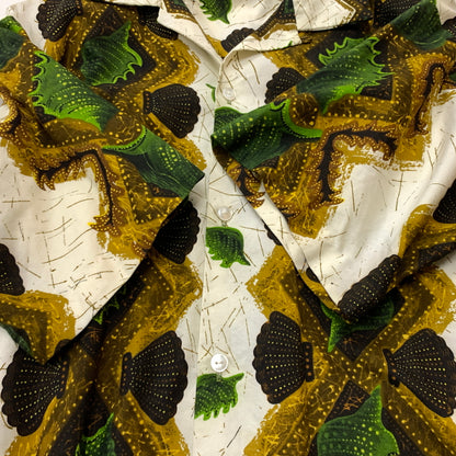 【現状渡し品】【メンズ】 TROPICANA トロピカーナ ALOHA SHIRT MADE IN HONOLULU アロハシャツ 半袖 トップス ボタンダウン ホノルル製 145-260626-ko-14-tei サイズ：不明 カラー：総柄 万代Net店