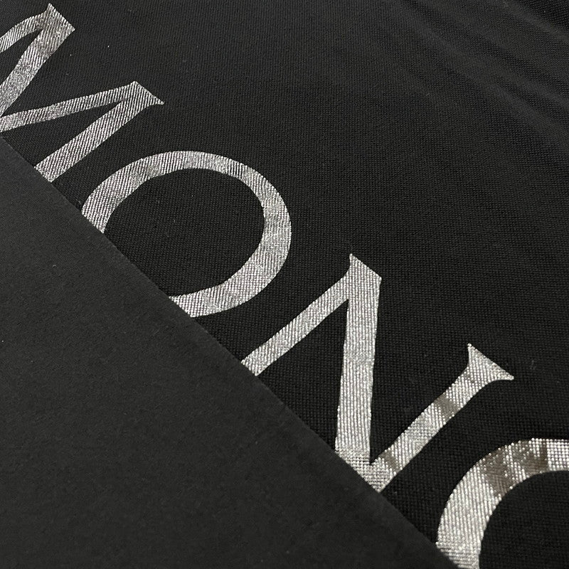 【中古品】【メンズ】 MONCLER モンクレール LETTERING LOGO S/S TEE I10918C00055 レタリング ロゴ ショートスリーブ Tシャツ 素材切替 半袖 トップス 141-260606-yo-05-tei サイズ：L カラー：ブラック 万代Net店