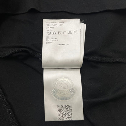 【中古品】【メンズ】 MONCLER モンクレール LETTERING LOGO S/S TEE I10918C00055 レタリング ロゴ ショートスリーブ Tシャツ 素材切替 半袖 トップス 141-260606-yo-05-tei サイズ：L カラー：ブラック 万代Net店