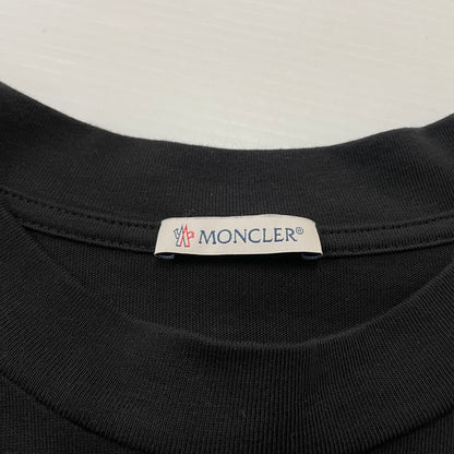 【中古品】【メンズ】 MONCLER モンクレール 22SS STUDS LOGO SS TEE H10918C00015 8390T スタッズ ロゴ ショートスリーブ Tシャツ 半袖 トップス 141-260606-yo-08-tei サイズ：M カラー：ブラック 万代Net店