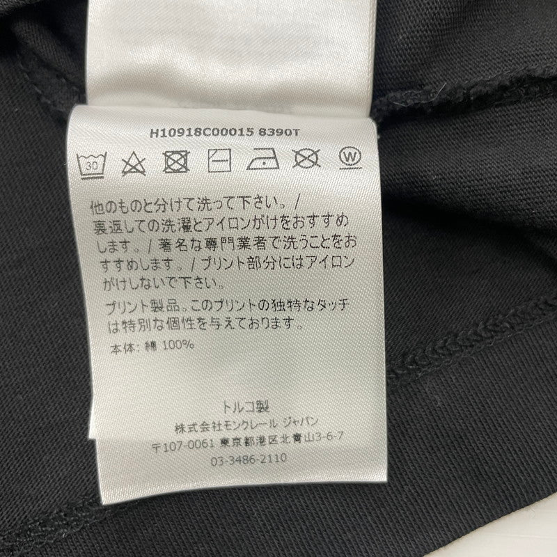 【中古品】【メンズ】 MONCLER モンクレール 22SS STUDS LOGO SS TEE H10918C00015 8390T スタッズ ロゴ ショートスリーブ Tシャツ 半袖 トップス 141-260606-yo-08-tei サイズ：M カラー：ブラック 万代Net店