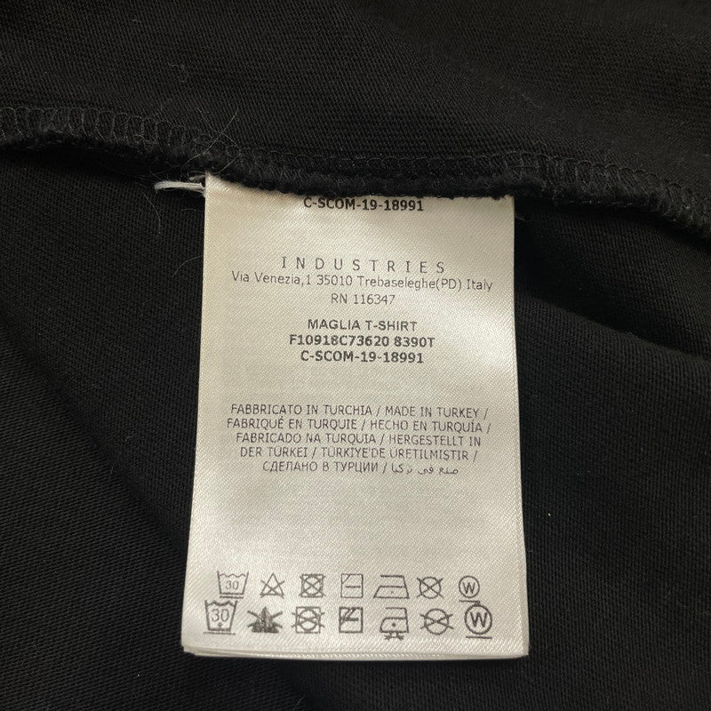 【中古品】【メンズ】 MONCLER モンクレール EMBLEM LOGO PRINT SS TEE F10918C73620 エンブレム ロゴ プリント ショートスリーブ Tシャツ 半袖 トップス 141-260606-yo-06-tei サイズ：L カラー：ブラック 万代Net店
