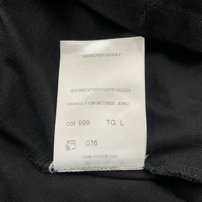 【中古品】【メンズ】 MONCLER モンクレール EMBLEM LOGO PRINT SS TEE F10918C73620 エンブレム ロゴ プリント ショートスリーブ Tシャツ 半袖 トップス 141-260606-yo-06-tei サイズ：L カラー：ブラック 万代Net店