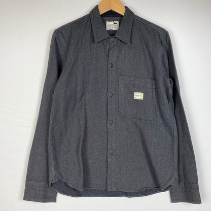 【中古品】【メンズ】 GANGSTERVILLE ギャングスタービル EMBROIDERED L/S SHIRT 刺繍 ロングスリーブ シャツ 長袖トップス 145-260716-ss-07-tei サイズ：S カラー：ブラック系 万代Net店