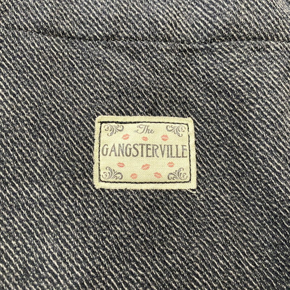 【中古品】【メンズ】 GANGSTERVILLE ギャングスタービル EMBROIDERED L/S SHIRT 刺繍 ロングスリーブ シャツ 長袖トップス 145-260716-ss-07-tei サイズ：S カラー：ブラック系 万代Net店