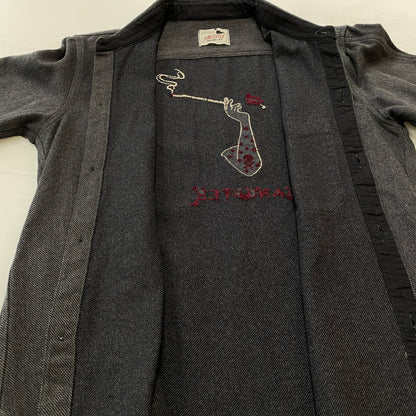 【中古品】【メンズ】 GANGSTERVILLE ギャングスタービル EMBROIDERED L/S SHIRT 刺繍 ロングスリーブ シャツ 長袖トップス 145-260716-ss-07-tei サイズ：S カラー：ブラック系 万代Net店