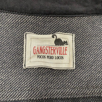 【中古品】【メンズ】 GANGSTERVILLE ギャングスタービル EMBROIDERED L/S SHIRT 刺繍 ロングスリーブ シャツ 長袖トップス 145-260716-ss-07-tei サイズ：S カラー：ブラック系 万代Net店