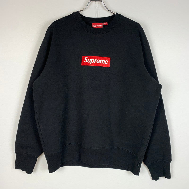 【中古品】【メンズ】 Supreme シュプリーム BOX LOGO CREWNECK ボックス ロゴ クルーネック トップス トレーナー 149-260610-ko-16-tei サイズ：M カラー：ブラック 万代Net店