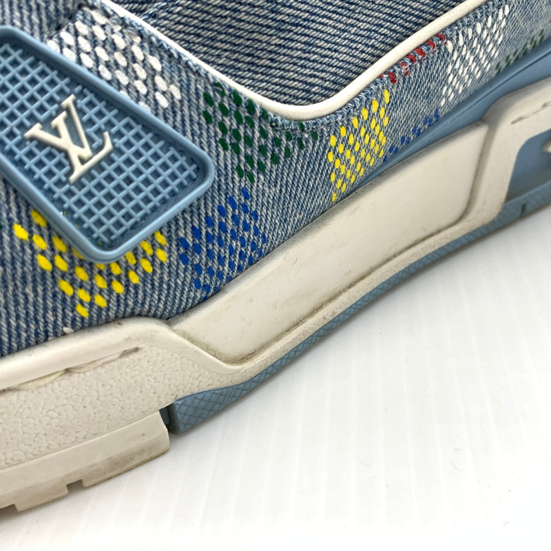 【中古品】【メンズ】 LOUIS VUITTON ルイ・ヴィトン LV トレイナーデニムスニーカー 靴 シューズ 179-260724-ko-11-tei サイズ：7.5 カラー：インディゴ 万代Net店