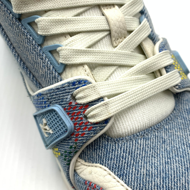 【中古品】【メンズ】 LOUIS VUITTON ルイ・ヴィトン LV トレイナーデニムスニーカー 靴 シューズ 179-260724-ko-11-tei サイズ：7.5 カラー：インディゴ 万代Net店