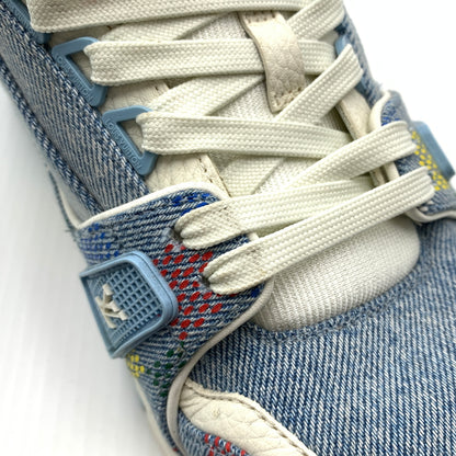 【中古品】【メンズ】 LOUIS VUITTON ルイ・ヴィトン LV トレイナーデニムスニーカー 靴 シューズ 179-260724-ko-11-tei サイズ：7.5 カラー：インディゴ 万代Net店