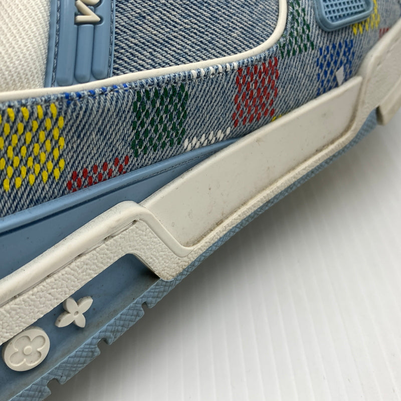 【中古品】【メンズ】 LOUIS VUITTON ルイ・ヴィトン LV トレイナーデニムスニーカー 靴 シューズ 179-260724-ko-11-tei サイズ：7.5 カラー：インディゴ 万代Net店
