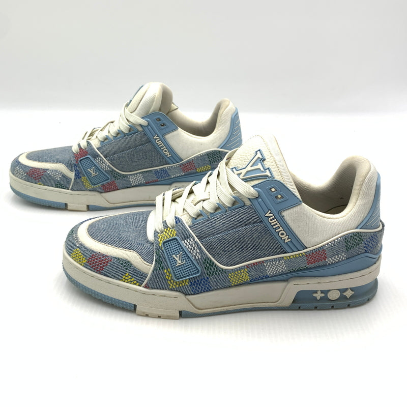 【中古品】【メンズ】 LOUIS VUITTON ルイ・ヴィトン LV トレイナーデニムスニーカー 靴 シューズ 179-260724-ko-11-tei サイズ：7.5 カラー：インディゴ 万代Net店