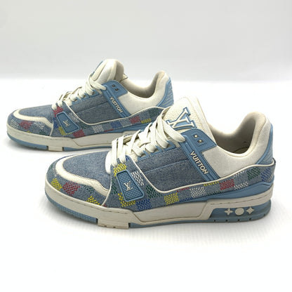 【中古品】【メンズ】 LOUIS VUITTON ルイ・ヴィトン LV トレイナーデニムスニーカー 靴 シューズ 179-260724-ko-11-tei サイズ：7.5 カラー：インディゴ 万代Net店