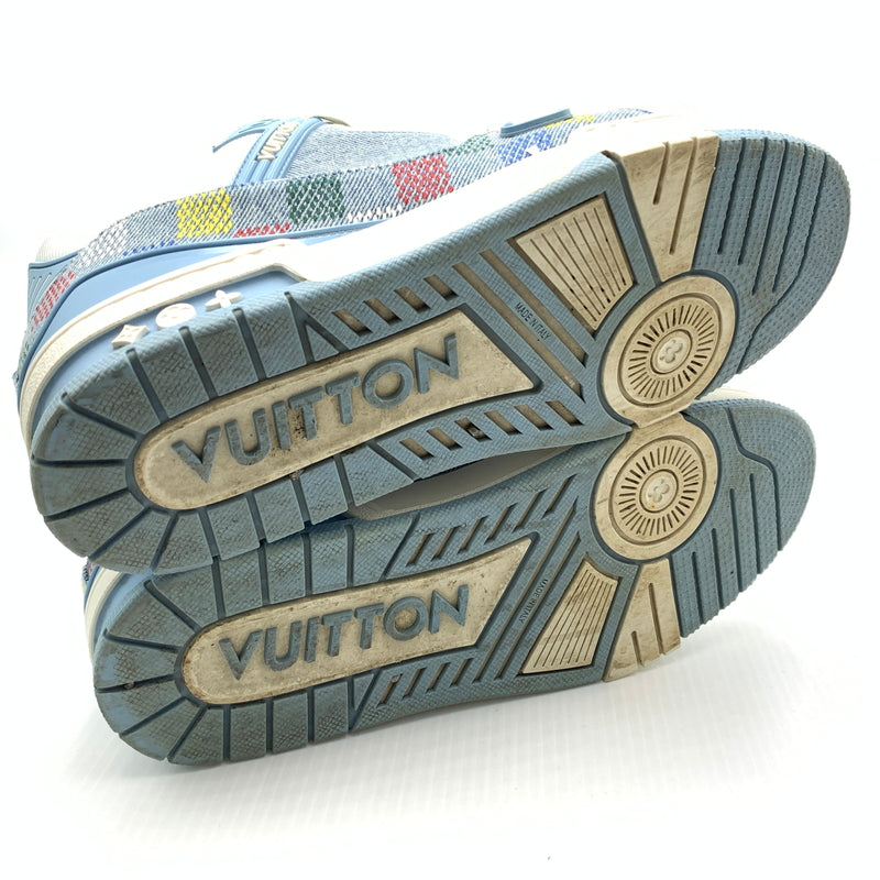 【中古品】【メンズ】 LOUIS VUITTON ルイ・ヴィトン LV トレイナーデニムスニーカー 靴 シューズ 179-260724-ko-11-tei サイズ：7.5 カラー：インディゴ 万代Net店